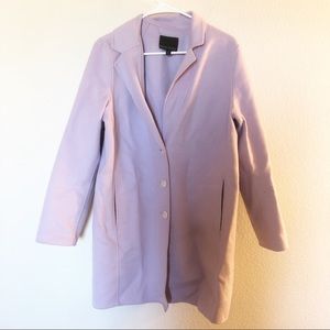 Banana Republic Double Face Mid Length Top Coat Lilac Wool Blend